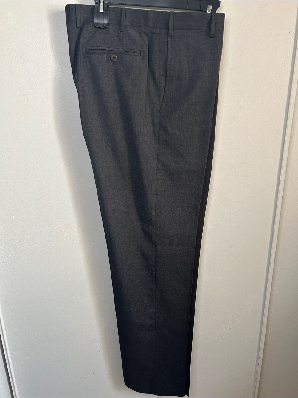 Zanella Men's Wool Dress Pants in Charcoal Gray